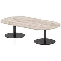 Italia Boardroom Coffee Table, 1800x1000x475mm, Grey Oak