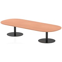 Italia Boardroom Coffee Table, 2400x1000x475mm, Beech