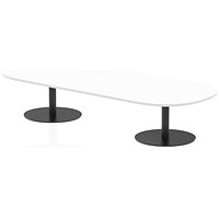 Italia Boardroom Coffee Table, 2400x1000x475mm, White
