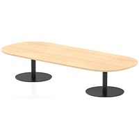 Italia Boardroom Coffee Table, 2400x1000x475mm, Maple
