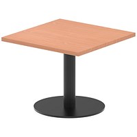 Italia Poseur Square Table, 600mm Wide, 475mm High, Beech