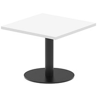Italia Poseur Square Table, 600mm Wide, 475mm High, White