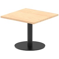Italia Poseur Square Table, 600mm Wide, 475mm High, Maple