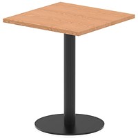 Italia Poseur Square Table, 600mm Wide, 720mm High, Oak