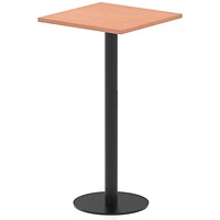 Italia Poseur Square Table, 600mm Wide, 1145mm High, Beech