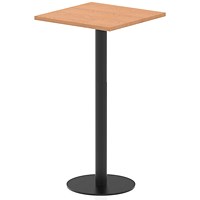 Italia Poseur Square Table, 600mm Wide, 1145mm High, Oak