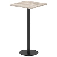 Italia Poseur Square Table, 600mm Wide, 1145mm High, Grey Oak