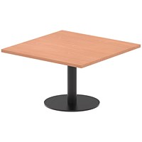 Italia Poseur Square Table, 800mm Wide, 475mm High, Beech