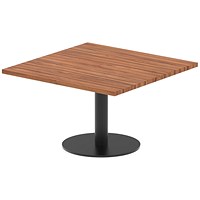 Italia Poseur Square Table, 800mm Wide, 475mm High, Walnut