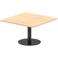 Italia Poseur Square Table, 800mm Wide, 475mm High, Maple