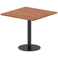 Italia Poseur Square Table, 800mm Wide, 720mm High, Walnut
