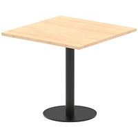 Italia Poseur Square Table, 800mm Wide, 720mm High, Maple