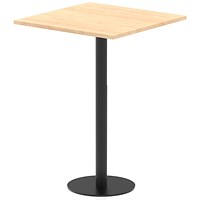 Italia Poseur Square Table, 800mm Wide, 1145mm High, Maple