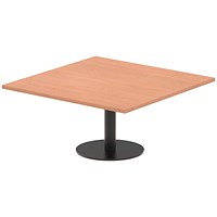 Italia Poseur Square Table, 1000mm Wide, 475mm High, Beech