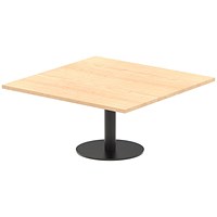 Italia Poseur Square Table, 1000mm Wide, 475mm High, Maple