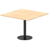 Italia Poseur Square Table, 1000mm Wide, 720mm High, Maple