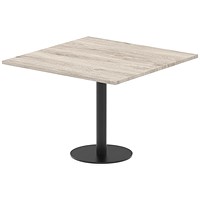 Italia Poseur Square Table, 1000mm Wide, 720mm High, Grey Oak
