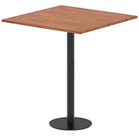 Italia Poseur Square Table, 1000mm Wide, 1145mm High, Walnut