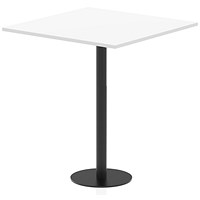 Italia Poseur Square Table, 1000mm Wide, 1145mm High, White