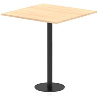 Italia Poseur Square Table, 1000mm Wide, 1145mm High, Maple