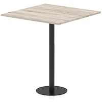 Italia Poseur Square Table, 1000mm Wide, 1145mm High, Grey Oak
