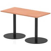 Italia Poseur Rectangular Table, 1200x600x720mm, Beech