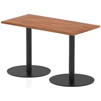 Italia Poseur Rectangular Table, 1200x600x720mm, Walnut Italia Poseur Rectangular Table, 1200x600x720mm, Walnut