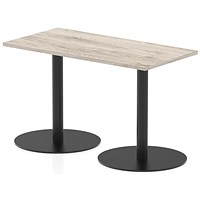 Italia Poseur Rectangular Table, 1200x600x720mm, Grey Oak Italia Poseur Rectangular Table, 1200x600x720mm, Grey Oak