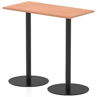 Italia Poseur Rectangular Table, 1200x600x1145mm, Beech