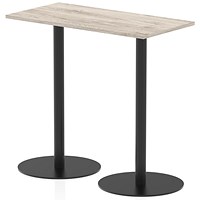 Italia Poseur Rectangular Table, 1200x600x1145mm, Grey Oak Italia Poseur Rectangular Table, 1200x600x1145mm, Grey Oak