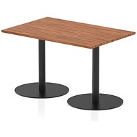 Italia Poseur Rectangular Table, 1200x800x720mm, Walnut Italia Poseur Rectangular Table, 1200x800x720mm, Walnut