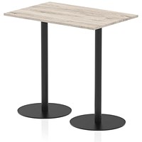 Italia Poseur Rectangular Table, 1200x800x1145mm, Grey Oak
