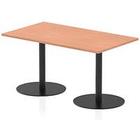 Italia Poseur Rectangular Table, 1400x800x720mm, Beech