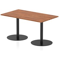 Italia Poseur Rectangular Table, 1400x800x720mm, Walnut
