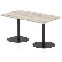 Italia Poseur Rectangular Table, 1400x800x720mm, Grey Oak Italia Poseur Rectangular Table, 1400x800x720mm, Grey Oak