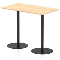 Italia Poseur Rectangular Table, 1400x800x1145mm, Maple