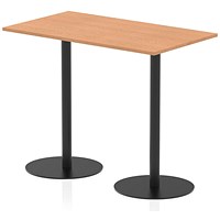 Italia Poseur Rectangular Table, 1400x800x1145mm, Oak