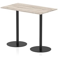 Italia Poseur Rectangular Table, 1400x800x1145mm, Grey Oak
