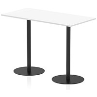 Italia Poseur Rectangular Table, 1600x800x1145mm, White