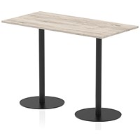 Italia Poseur Rectangular Table, 1600x800x1145mm, Grey Oak Italia Poseur Rectangular Table, 1600x800x1145mm, Grey Oak