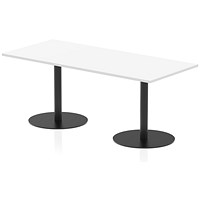 Italia Poseur Rectangular Table, 1800x800x720mm, White
