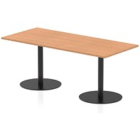 Italia Poseur Rectangular Table, 1800x800x720mm, Oak