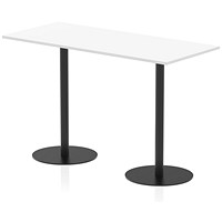 Italia Poseur Rectangular Table, 1800x800x1145mm, White