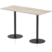 Italia Poseur Rectangular Table, 1800x800x1145mm, Grey Oak Italia Poseur Rectangular Table, 1800x800x1145mm, Grey Oak