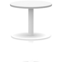 Italia Round Coffee Table, 600mm Wide, 475mm High, White Leg, White
