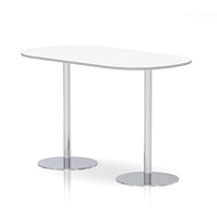 Italia Poseur Boardroom Table, 1800mm Wide, 1145mm High, White Leg, White
