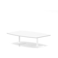 Italia High Gloss Coffee Table, 1800mm Wide, 475mm High, White Leg, White
