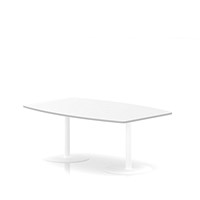 Italia Poseur High Gloss Table, 1800mm Wide, 725mm High, White Leg, White