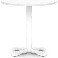 Italia 800mm Poseur Round Table White Top 750mm High White Leg Cross Base