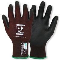 Pred EZ-Grip Touchsafe Cut 1 Safety Gloves 1 Pair Brown/Black 7 (Pack of 10)